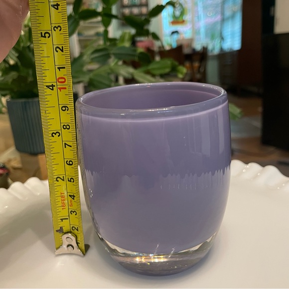 SOLD Glassybaby Purple Lavender Lilac Candle Votive Glass pre-triskelion - Picture 8 of 14